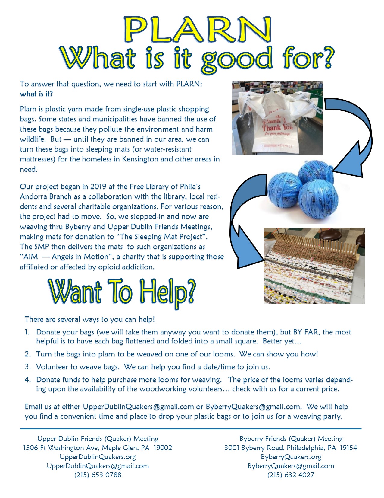 Plarn Explanation Flyer